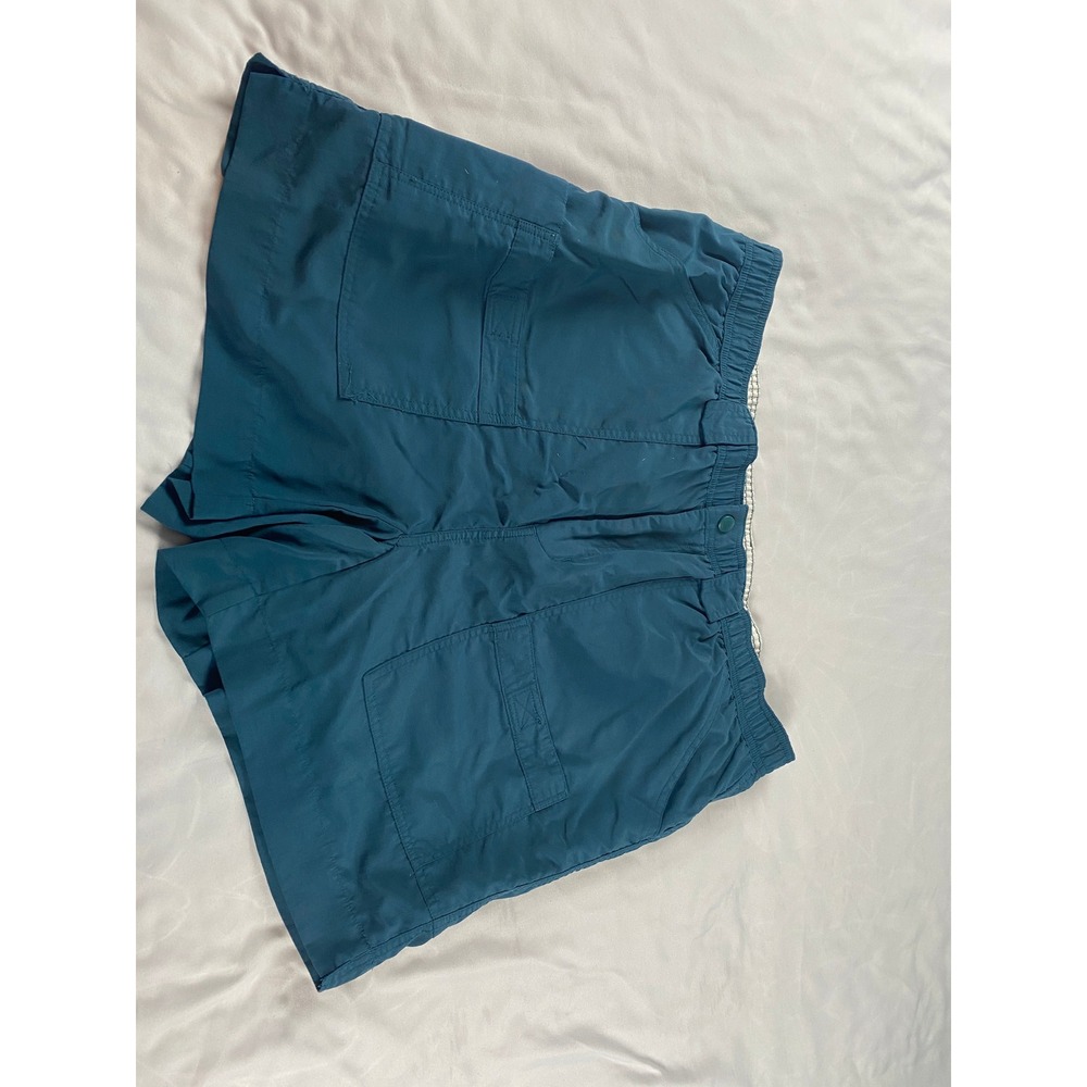 Reel Legends Performance Shorts‎ Mens 40 Teal Blue Nylon Utility Fishing